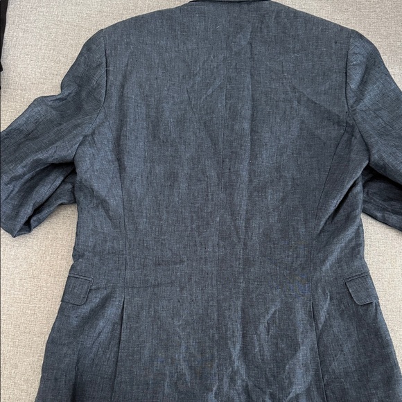 H&M Men's blue linen Blazer - Picture 3 of 5